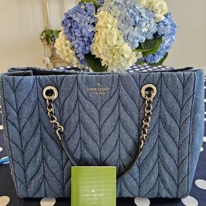 Kate Spade Blue Quilted Shoulder Bag